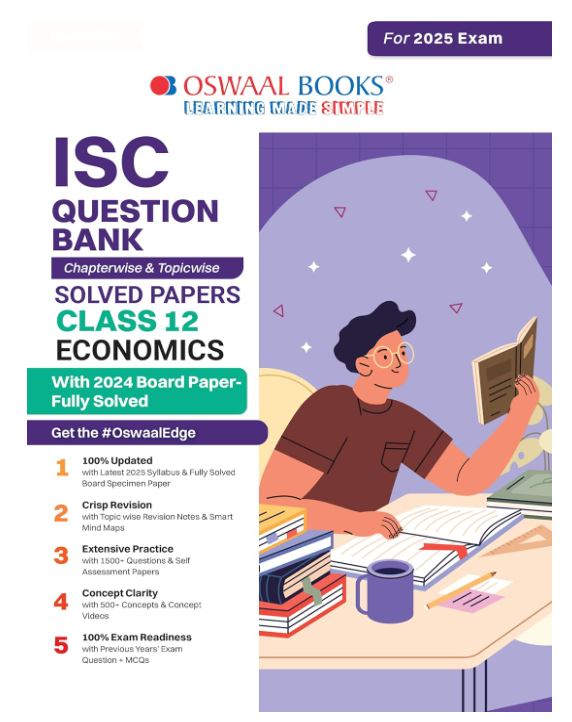 Oswaal ISC Question Bank Class 12 Economics | Chapterwise | Topicwise | Solved Papers | For 2025 Board Exams